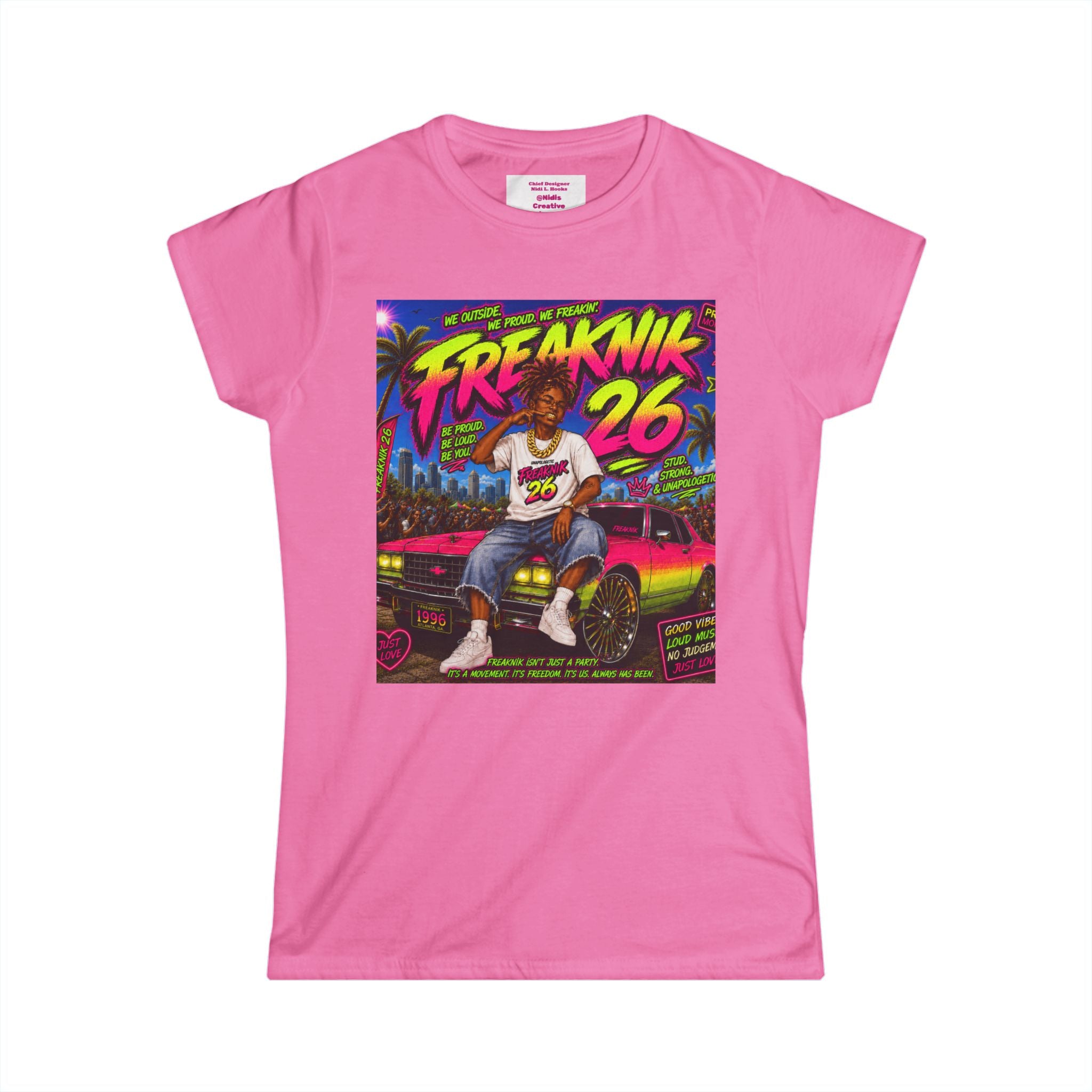 Retro Miami Rap Tee – "Freaknik 26 / Maree Da Stax 904" Graphic Women's T-Shirt