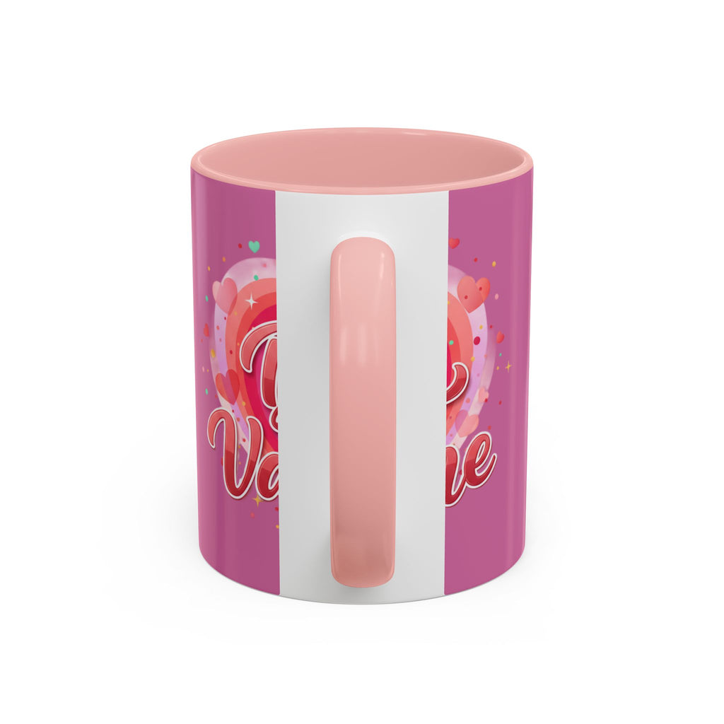 Valentine Coffee Mug — "Be My Valentine" Pink Heart Accent Mug (11/15oz)