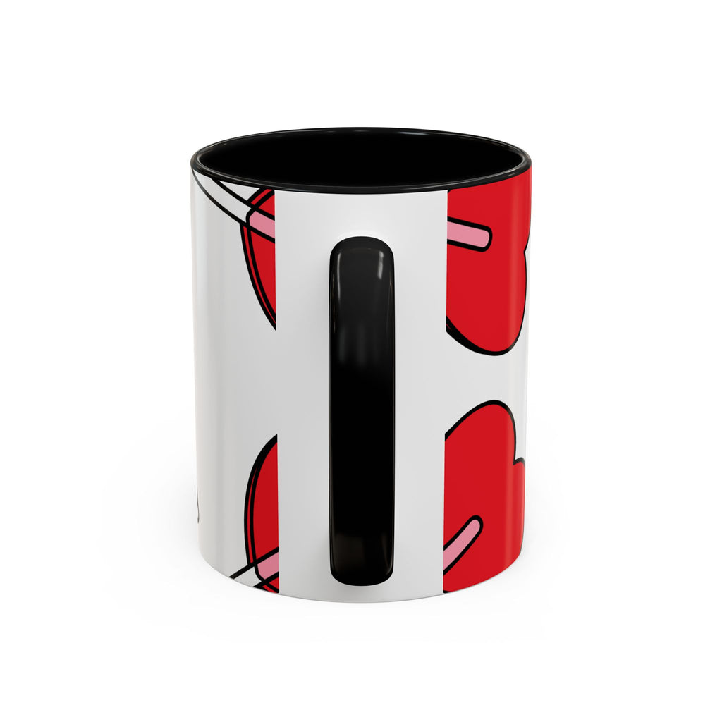 Heart Lollipop Coffee Mug — Cute Valentine’s Day Accent Mug (11/15oz)