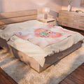 I Love You Baby Girl Plush Blanket — Pink Teddy Bear Velveteen Throw (From Daddy) AI Generated designs