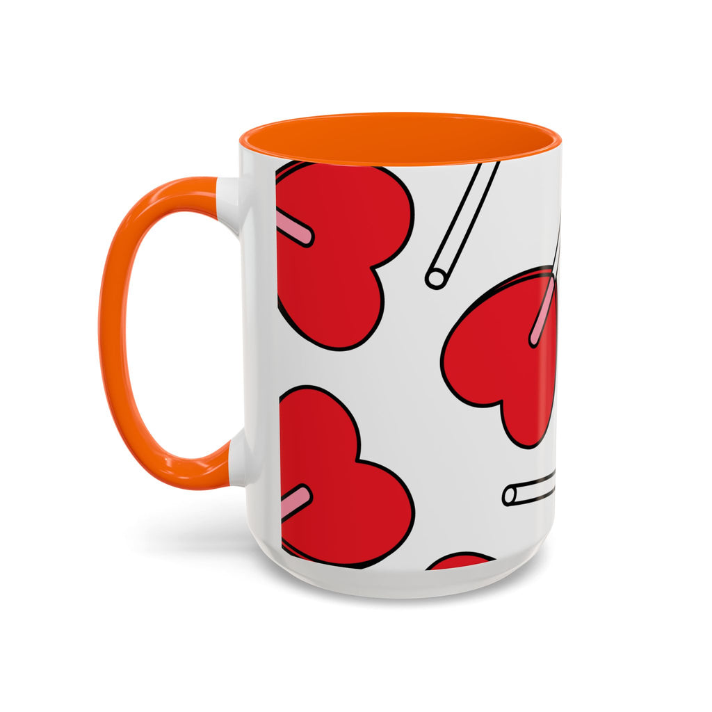 Heart Lollipop Coffee Mug — Cute Valentine’s Day Accent Mug (11/15oz)