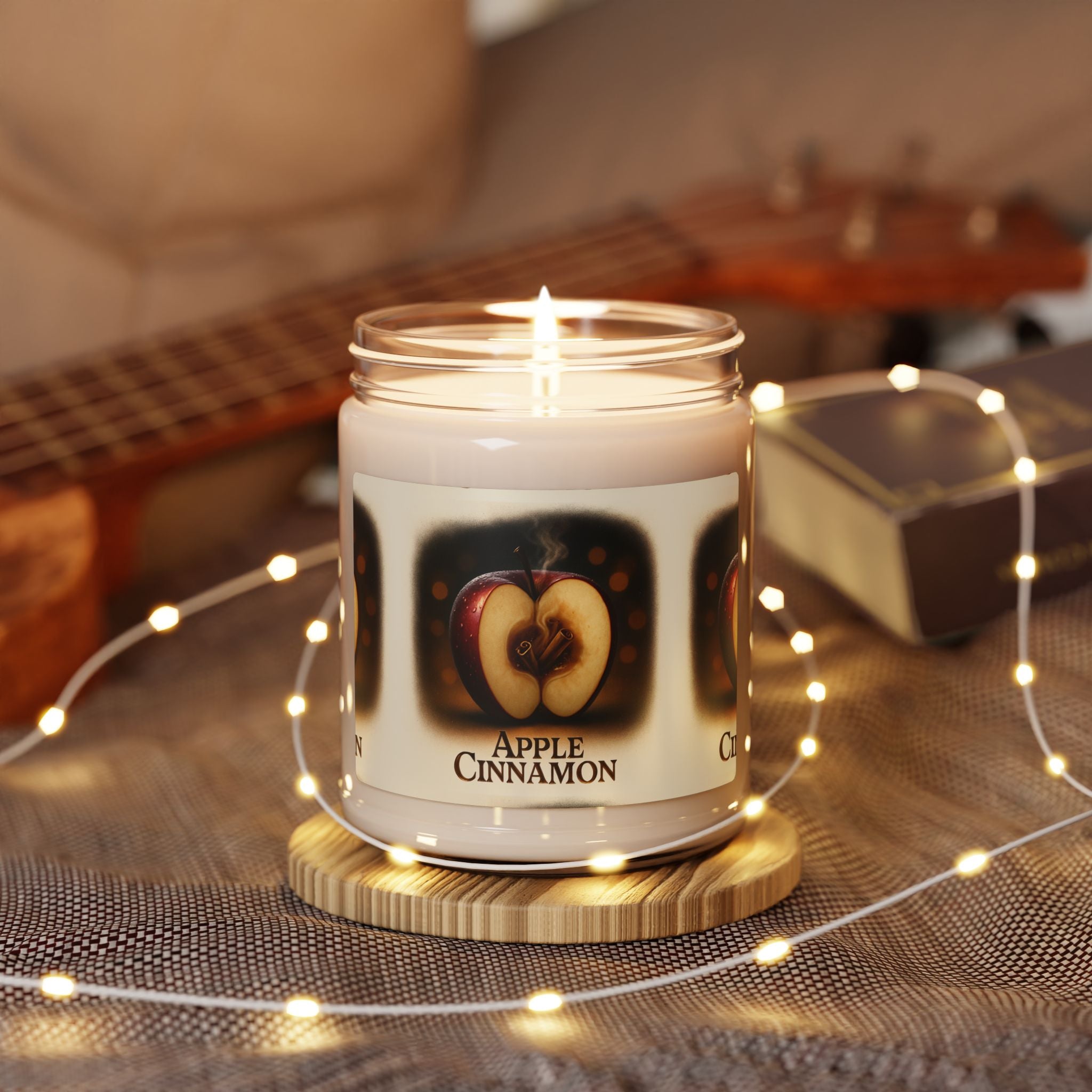 Apple Cinnamon Scented Soy Candle | Cozy Home Decor, Gift for Him/Her, Relaxing Aromatherapy, Fall Decor, Handmade Candle