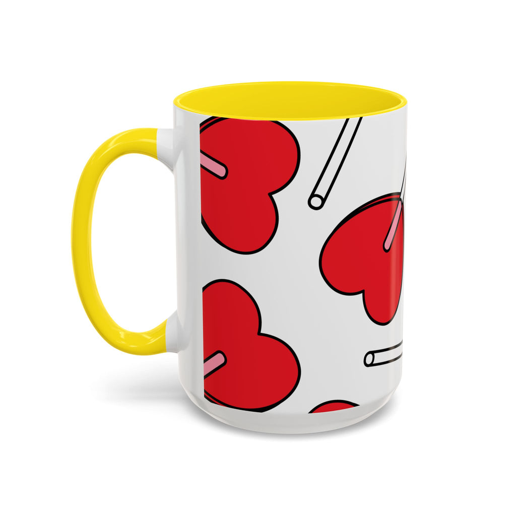 Heart Lollipop Coffee Mug — Cute Valentine’s Day Accent Mug (11/15oz)