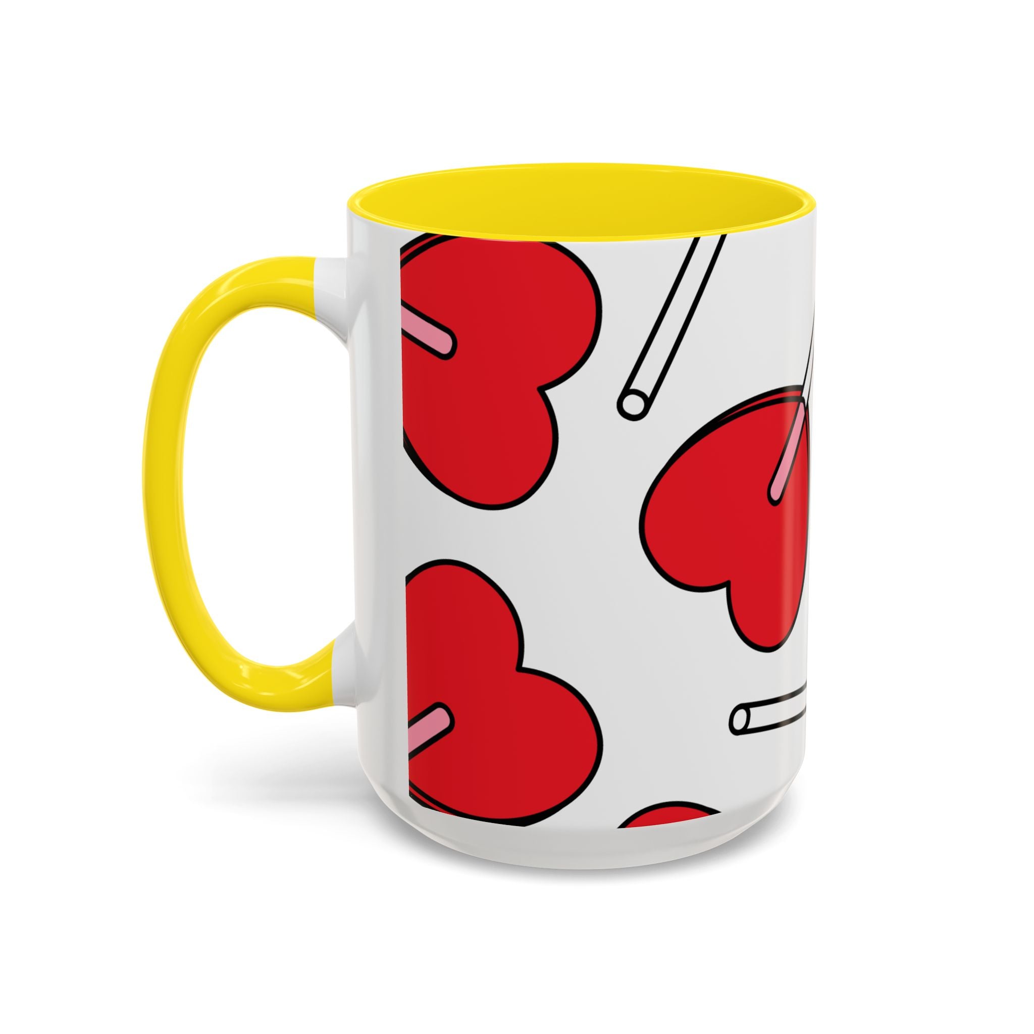 Heart Lollipop Coffee Mug — Cute Valentine’s Day Accent Mug (11/15oz)