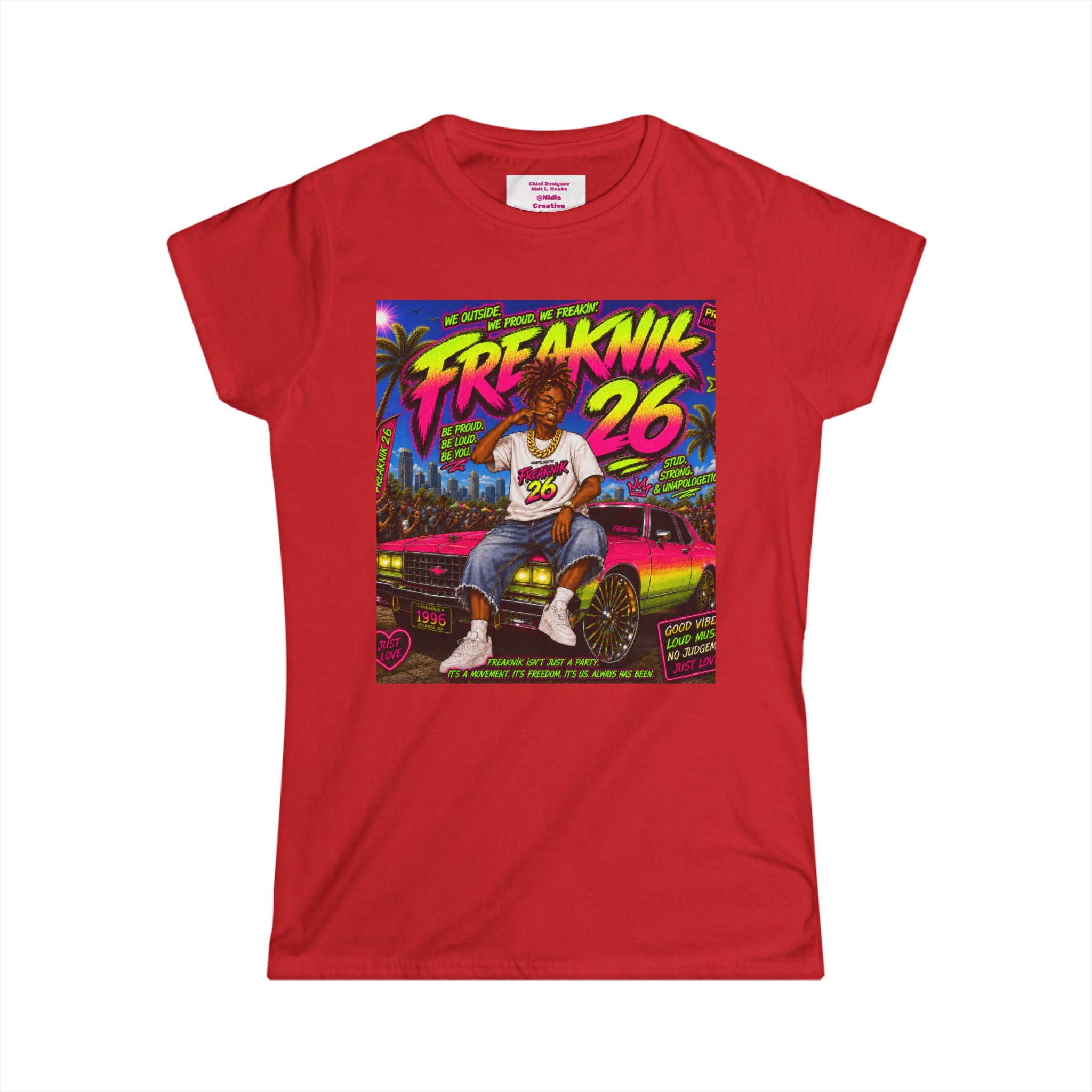 Retro Miami Rap Tee – "Freaknik 26 / Maree Da Stax 904" Graphic Women's T-Shirt