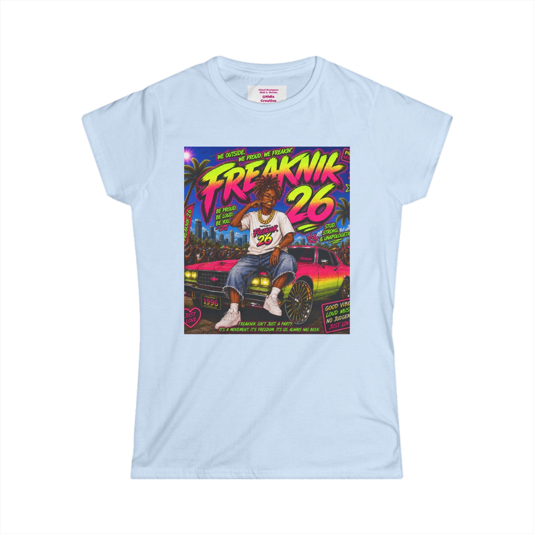 Retro Miami Rap Tee – "Freaknik 26 / Maree Da Stax 904" Graphic Women's T-Shirt