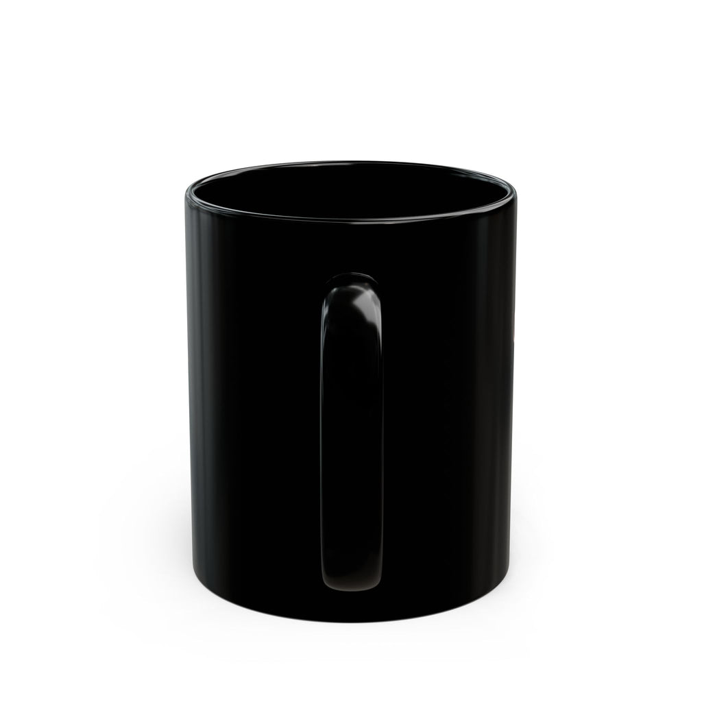 Heart Fairy Art Mug — "Always By Your Side" Romantic Black Coffee Cup