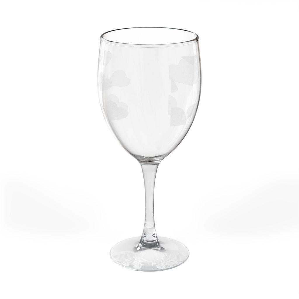 Hearts Wine Glass, 10.5oz (Engraving)