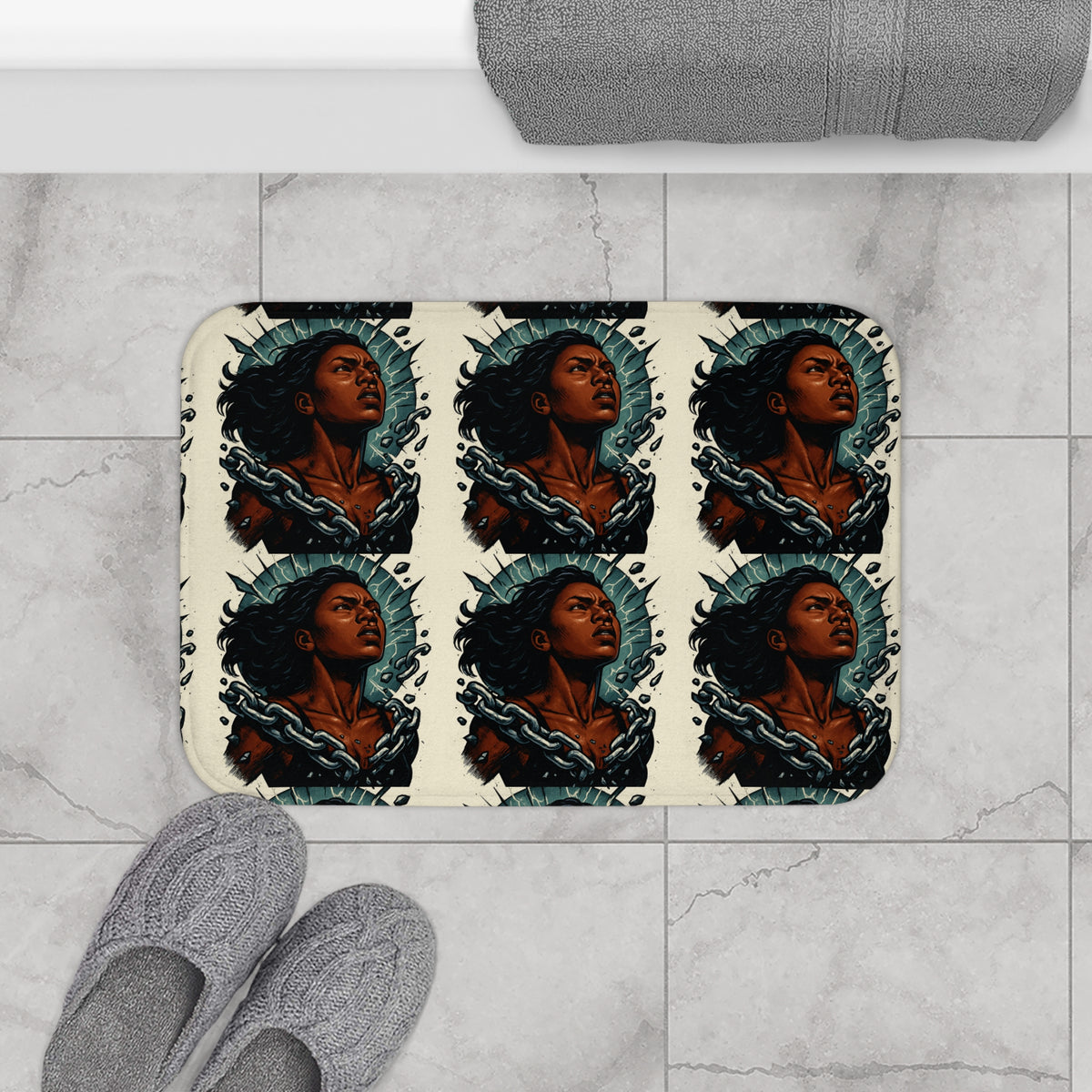 Alfombrilla de baño Mujer Empoderada, Decoración de Baño Inspiradora, Regalo para Ella, Cuidado Personal, Acentos Bohemios para el Hogar, Accesorios de Baño Motivacionales