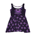 Queen Crown Purple Pattern Skater Dress