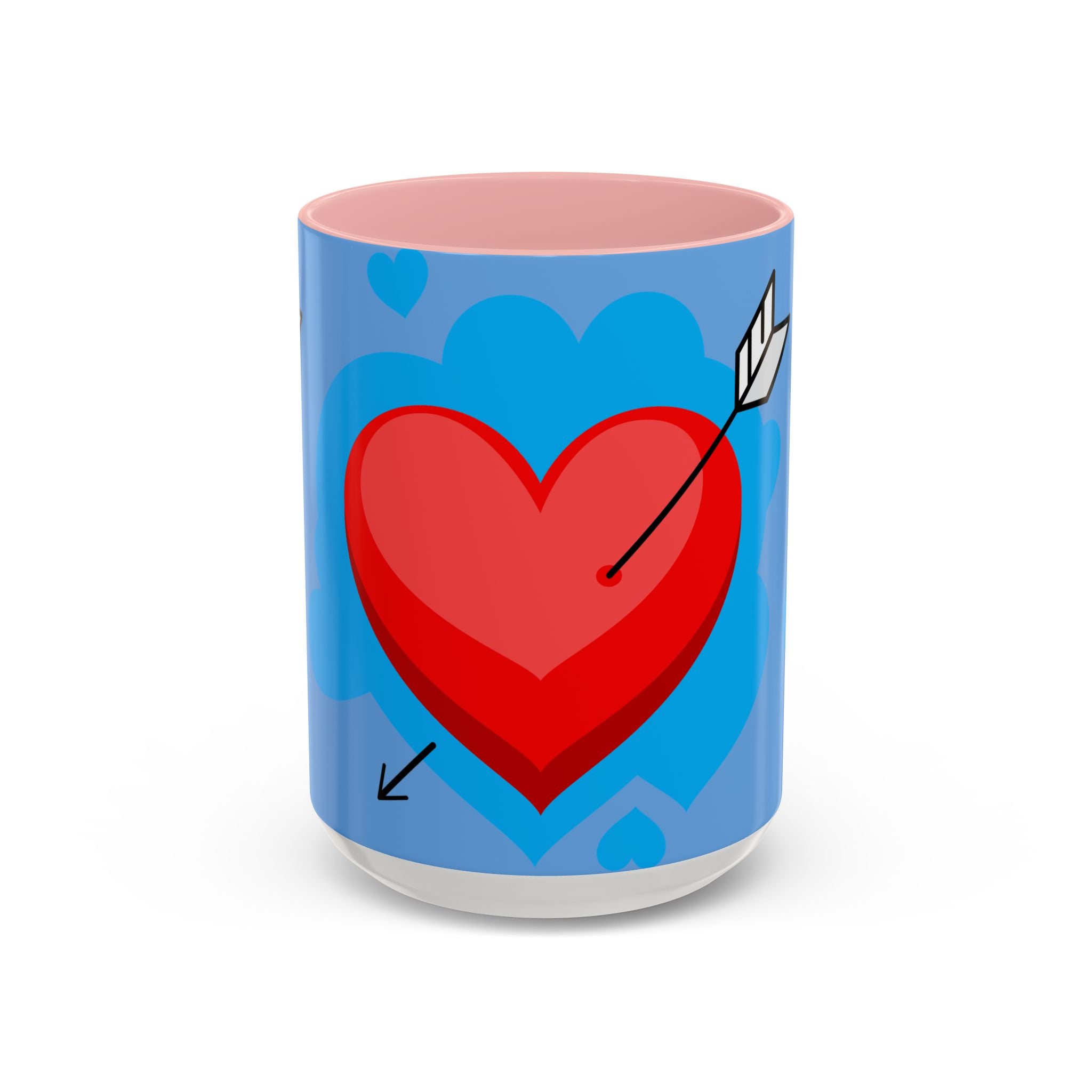 Valentine Coffee Mug — "Be My Valentine" Pink Heart Accent Mug (11/15oz)