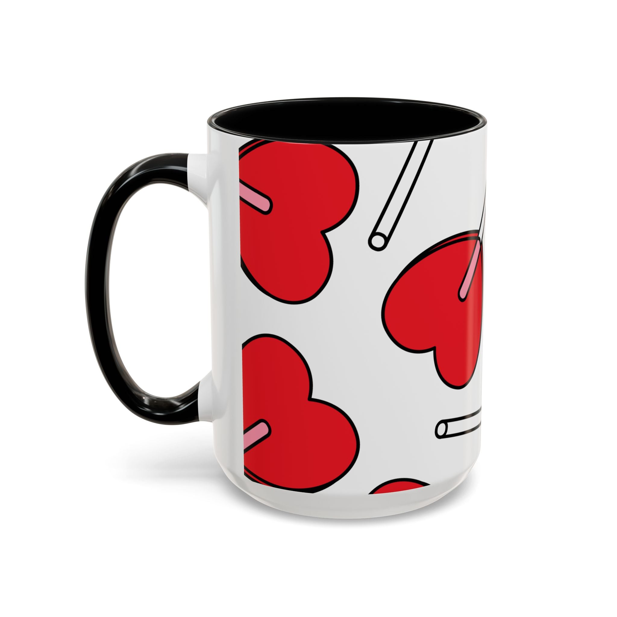 Heart Lollipop Coffee Mug — Cute Valentine’s Day Accent Mug (11/15oz)