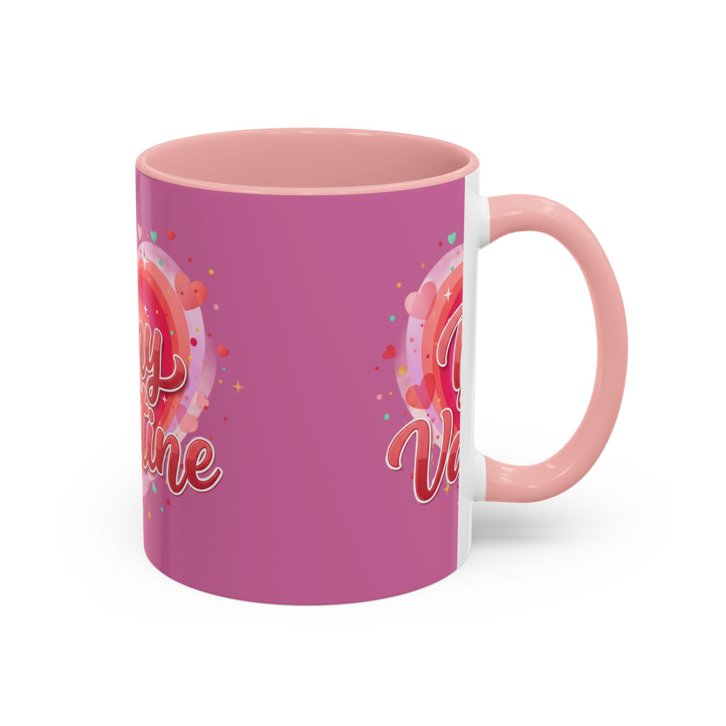 Valentine Coffee Mug — "Be My Valentine" Pink Heart Accent Mug (11/15oz)