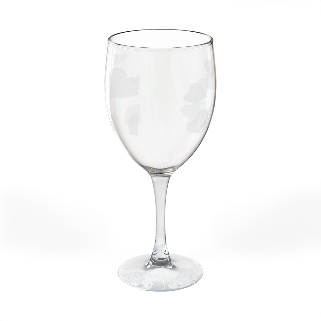 Hearts Wine Glass, 10.5oz (Engraving)