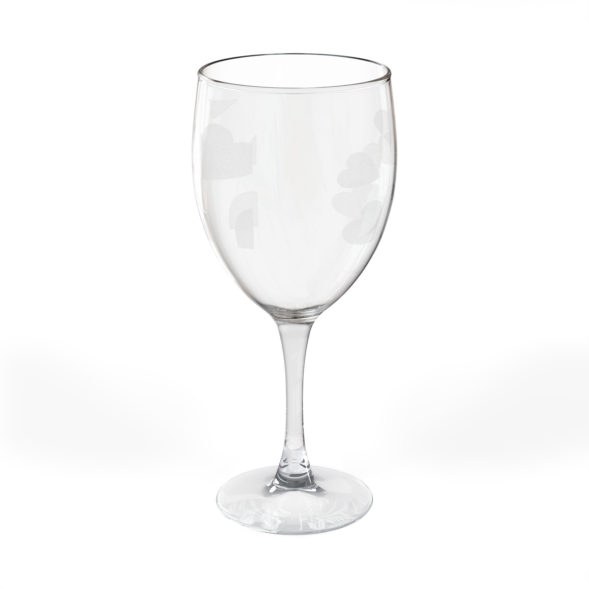 Hearts Wine Glass, 10.5oz (Engraving)