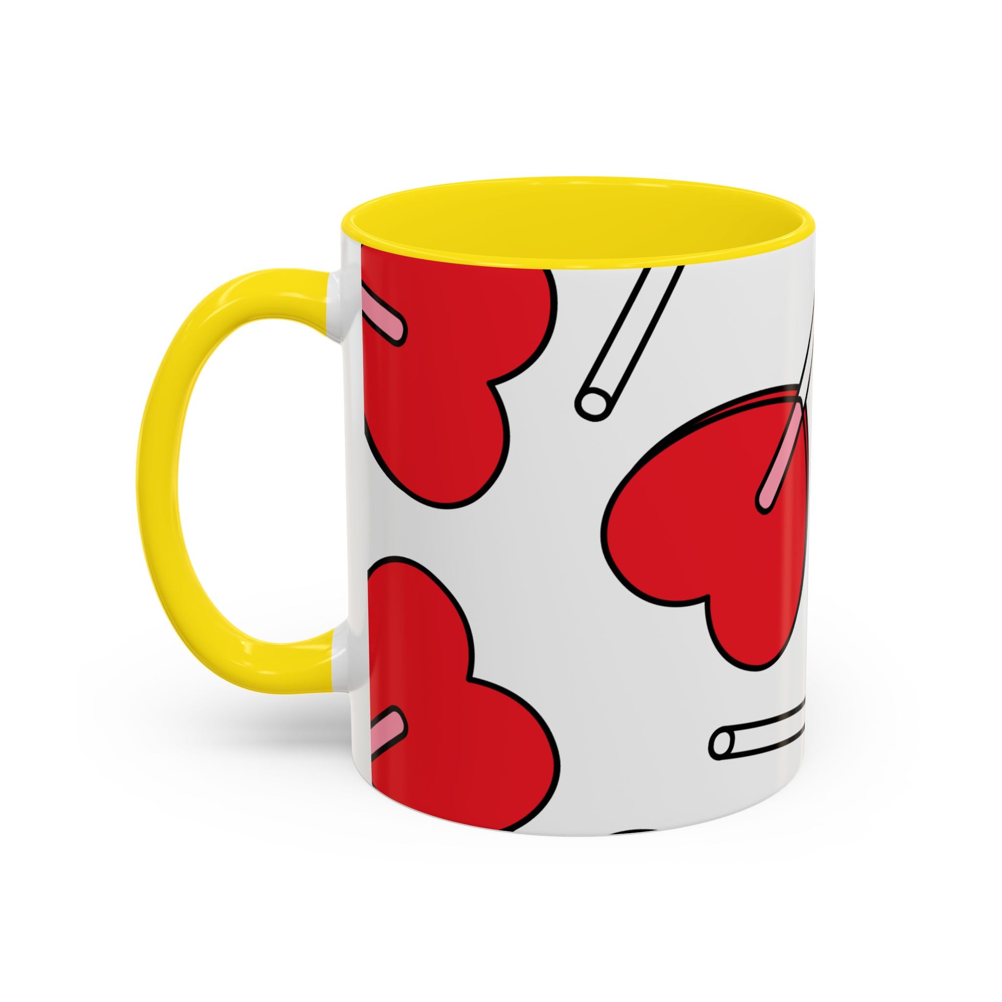 Heart Lollipop Coffee Mug — Cute Valentine’s Day Accent Mug (11/15oz)
