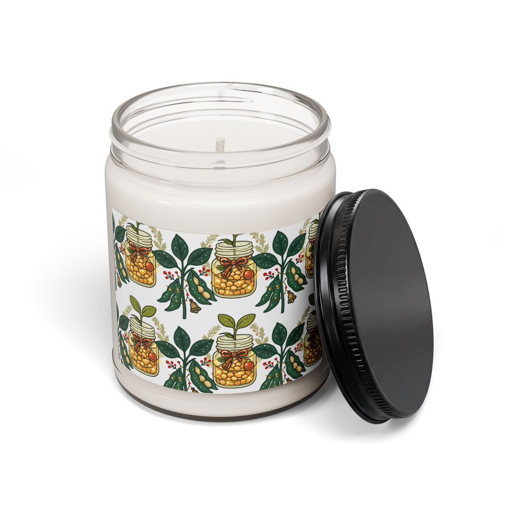 Scented Soy Candle with Botanical Design, Aromatherapy Gift, Eco-Friendly Candle, Home Decor, Relaxation, Holiday Gift