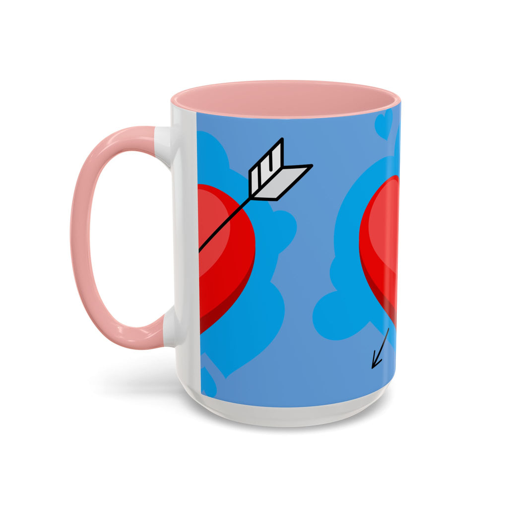 Valentine Coffee Mug — "Be My Valentine" Pink Heart Accent Mug (11/15oz)