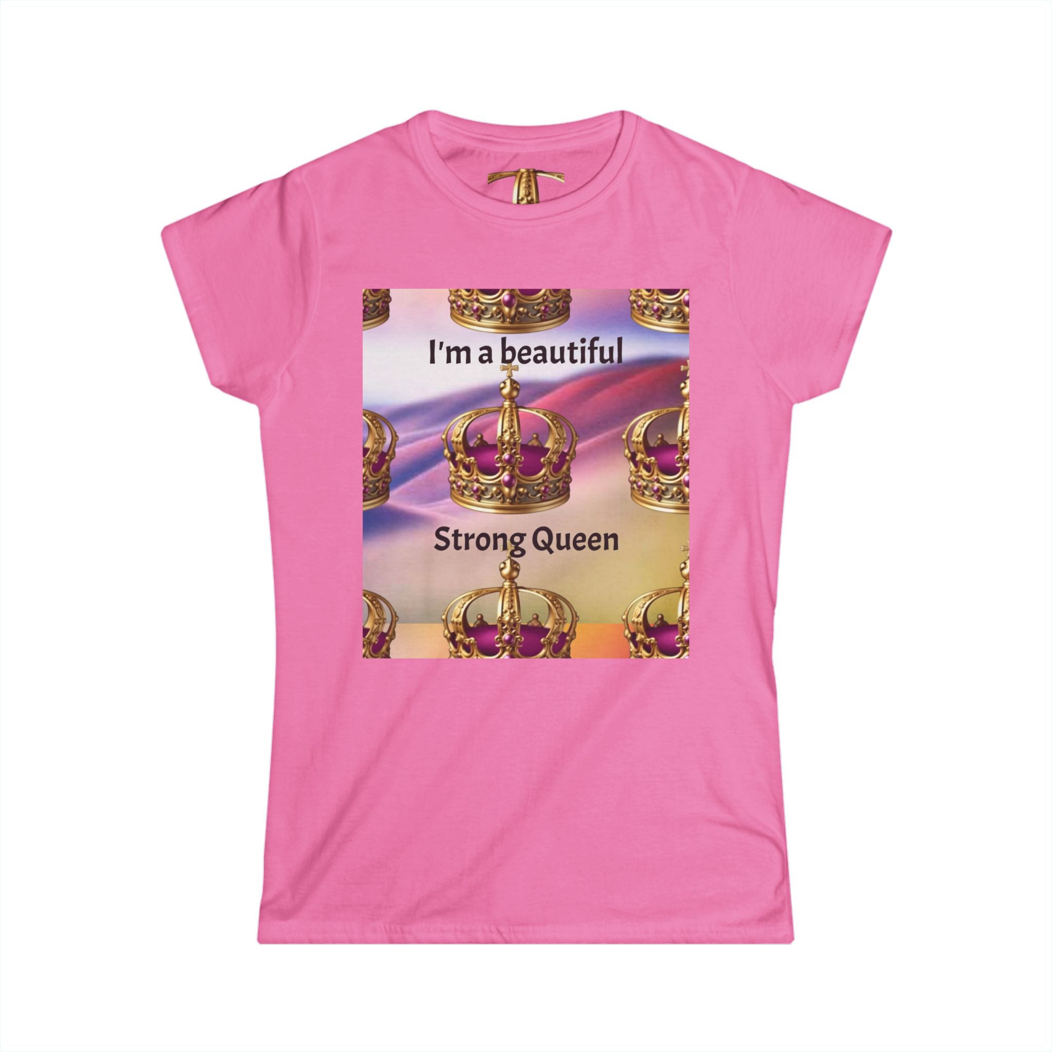 Royal Crown Women's Softstyle Tee - Perfect for Birthdays, Celebrations, Gifts, Queen Vibes, Everyday Wear