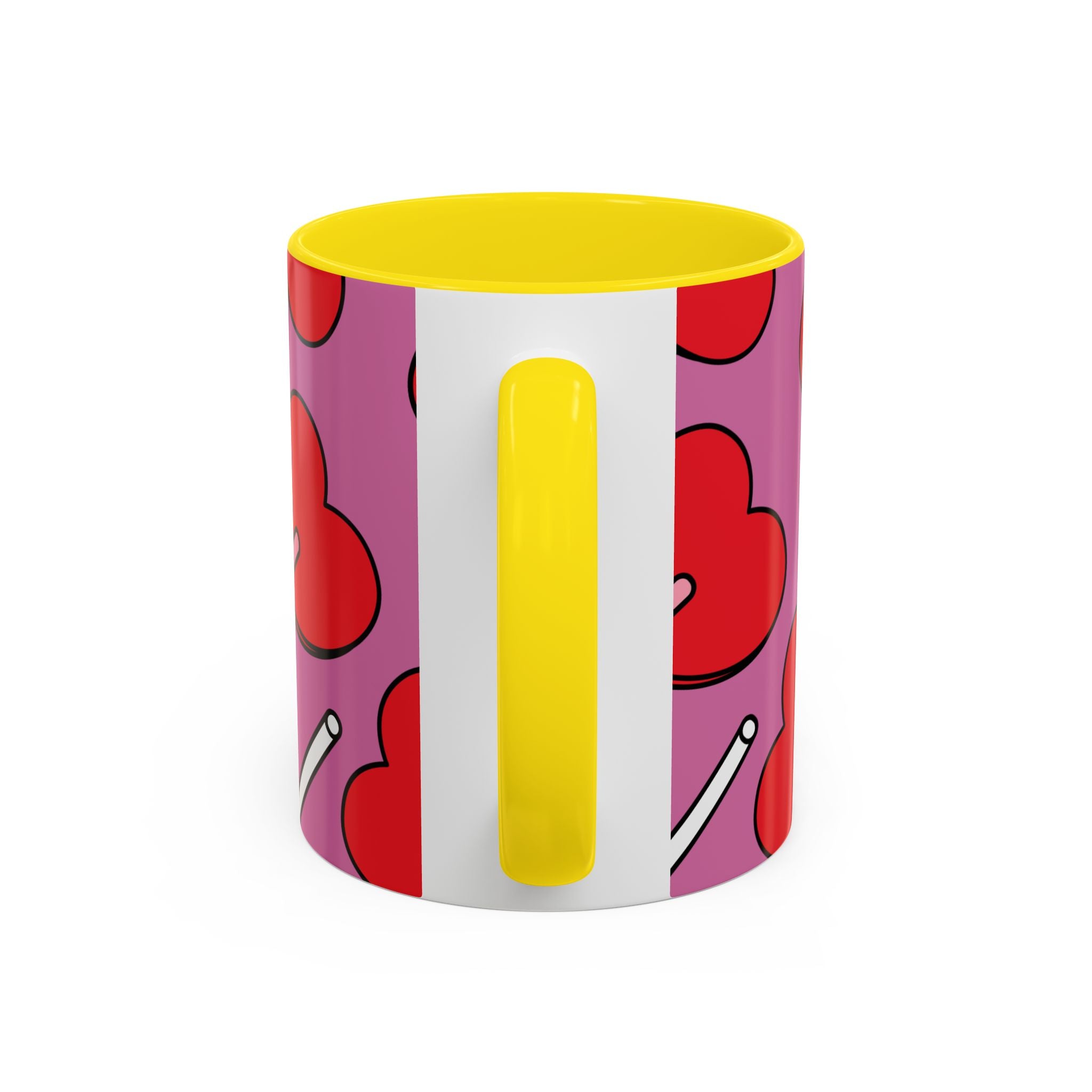 Heart Lollipop Accent Coffee Mug — Cute Valentine Candy Pattern (11/15oz)