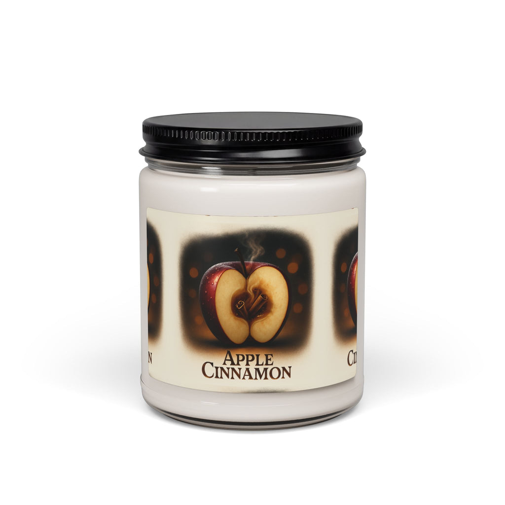 Apple Cinnamon Scented Soy Candle | Cozy Home Decor, Gift for Him/Her, Relaxing Aromatherapy, Fall Decor, Handmade Candle
