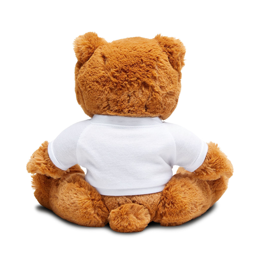 Stuffed Teddy Bear with Custom T‑Shirt — Cute Plush Gift for Baby Showers & Birthdays