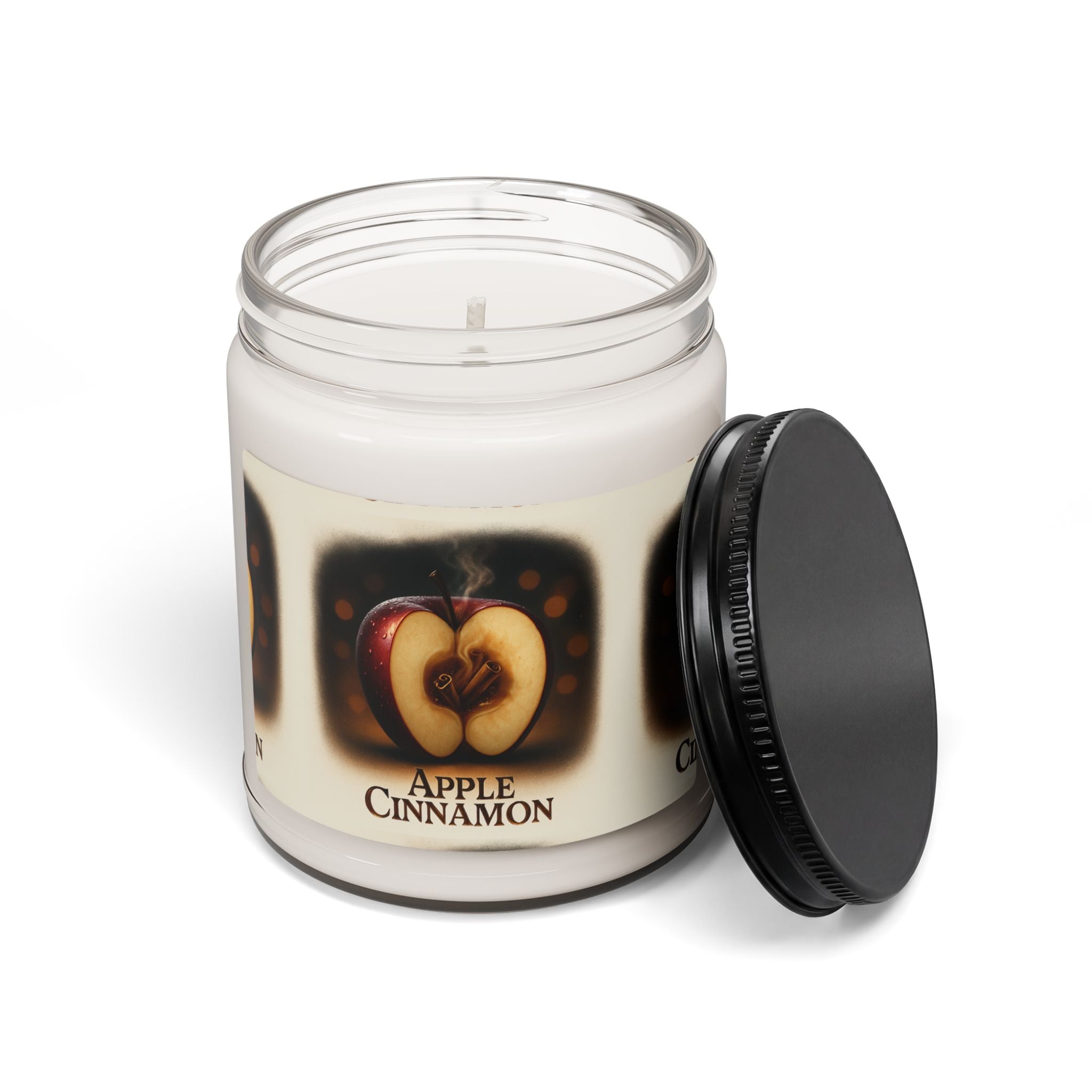Apple Cinnamon Scented Soy Candle | Cozy Home Decor, Gift for Him/Her, Relaxing Aromatherapy, Fall Decor, Handmade Candle