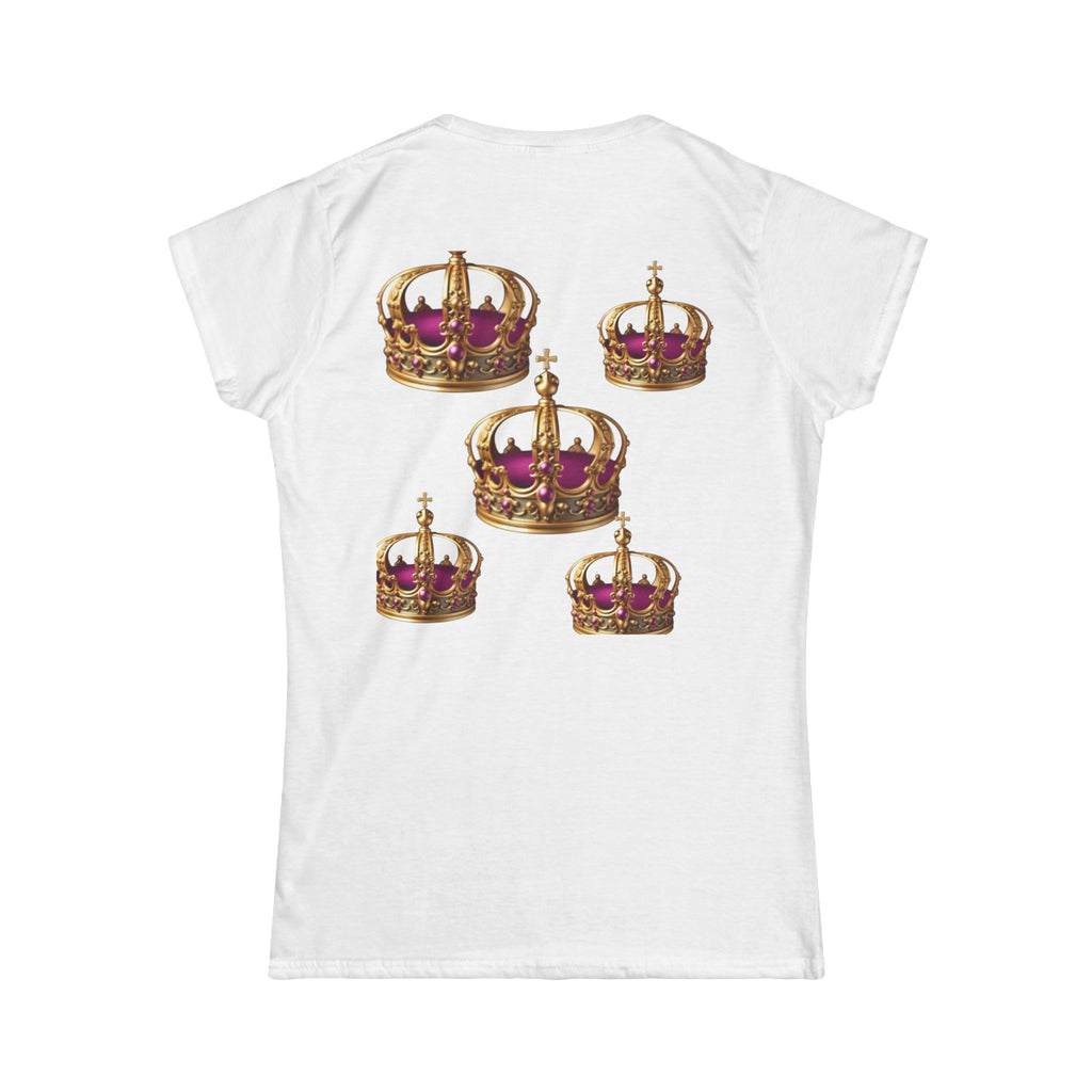 Royal Crown Women's Softstyle Tee - Perfect for Birthdays, Celebrations, Gifts, Queen Vibes, Everyday Wear