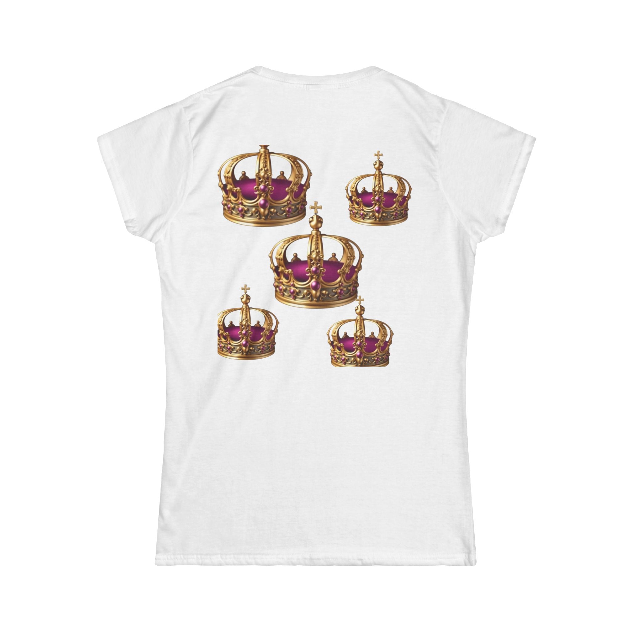 Royal Crown Women's Softstyle Tee - Perfect for Birthdays, Celebrations, Gifts, Queen Vibes, Everyday Wear