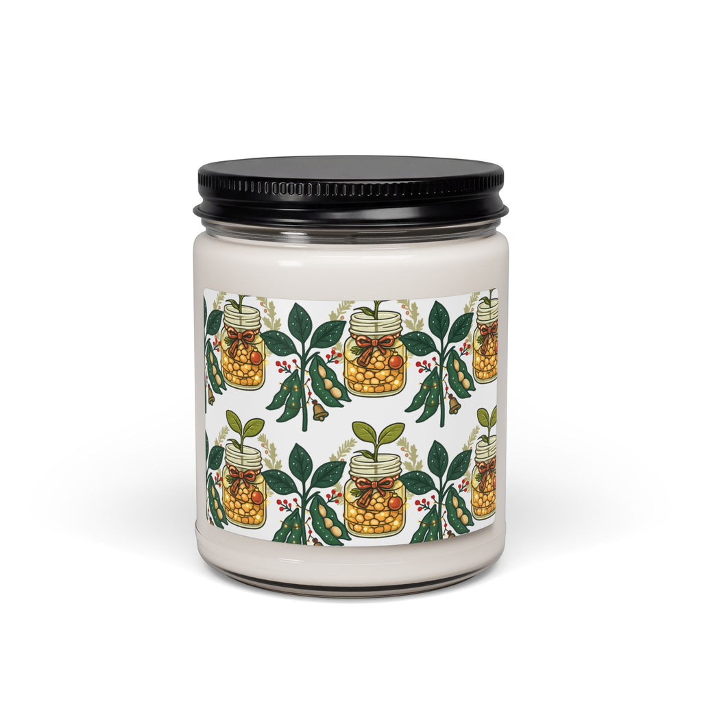 Scented Soy Candle with Botanical Design, Aromatherapy Gift, Eco-Friendly Candle, Home Decor, Relaxation, Holiday Gift