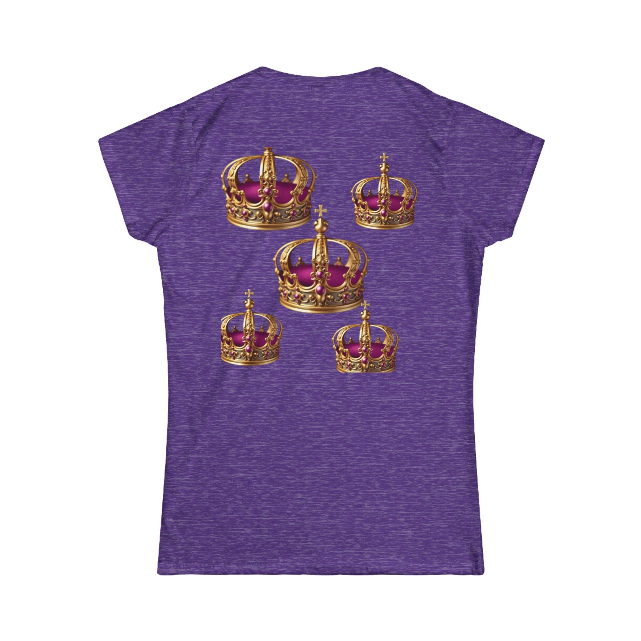 Royal Crown Women's Softstyle Tee - Perfect for Birthdays, Celebrations, Gifts, Queen Vibes, Everyday Wear