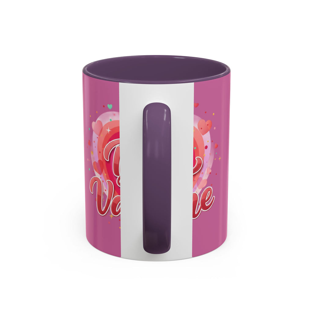 Valentine Coffee Mug — "Be My Valentine" Pink Heart Accent Mug (11/15oz)