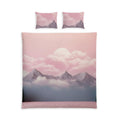 Pink Mountain Sunrise Duvet Cover Set