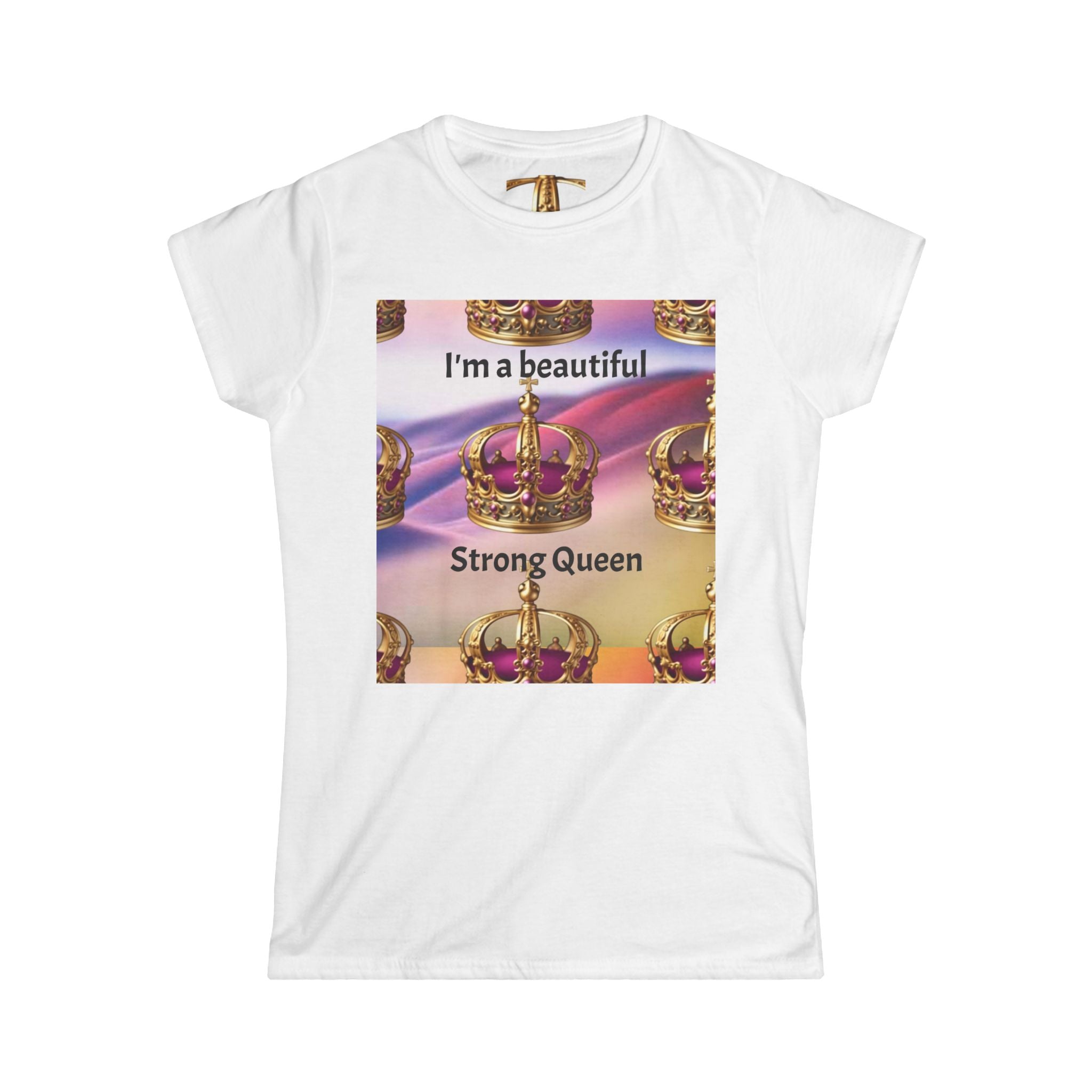 Royal Crown Women's Softstyle Tee - Perfect for Birthdays, Celebrations, Gifts, Queen Vibes, Everyday Wear