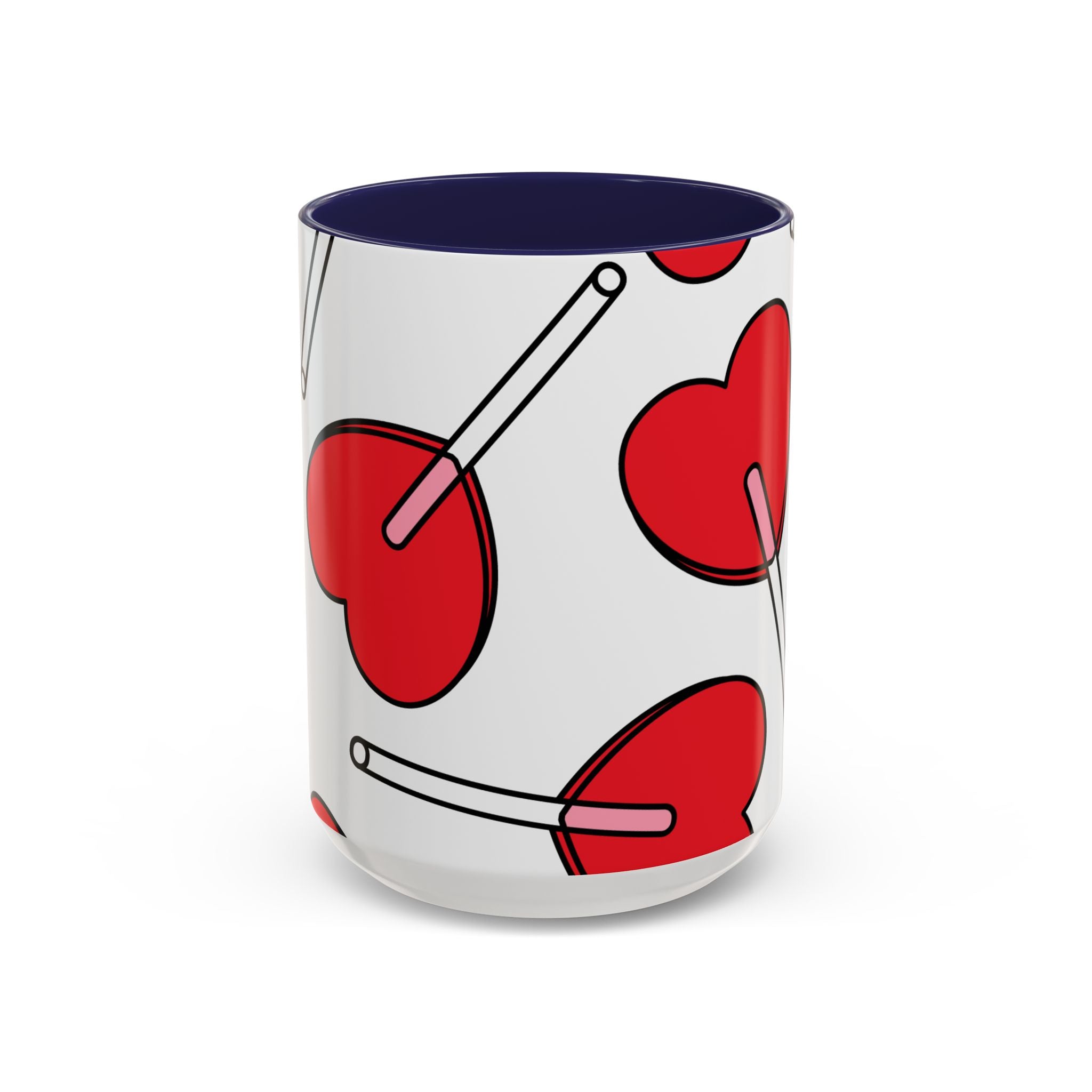 Heart Lollipop Coffee Mug — Cute Valentine’s Day Accent Mug (11/15oz)
