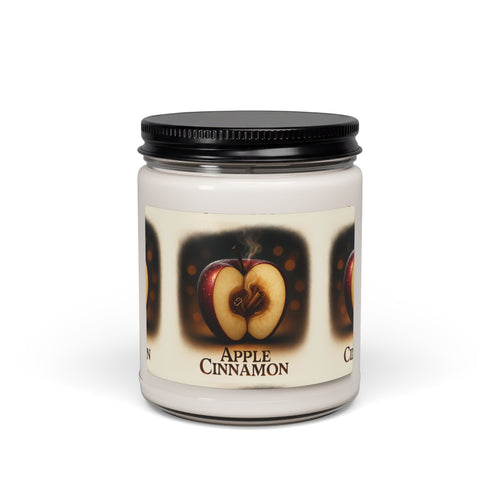 Apple Cinnamon Scented Soy Candle | Cozy Home Decor, Gift for Him/Her, Relaxing Aromatherapy, Fall Decor, Handmade Candle