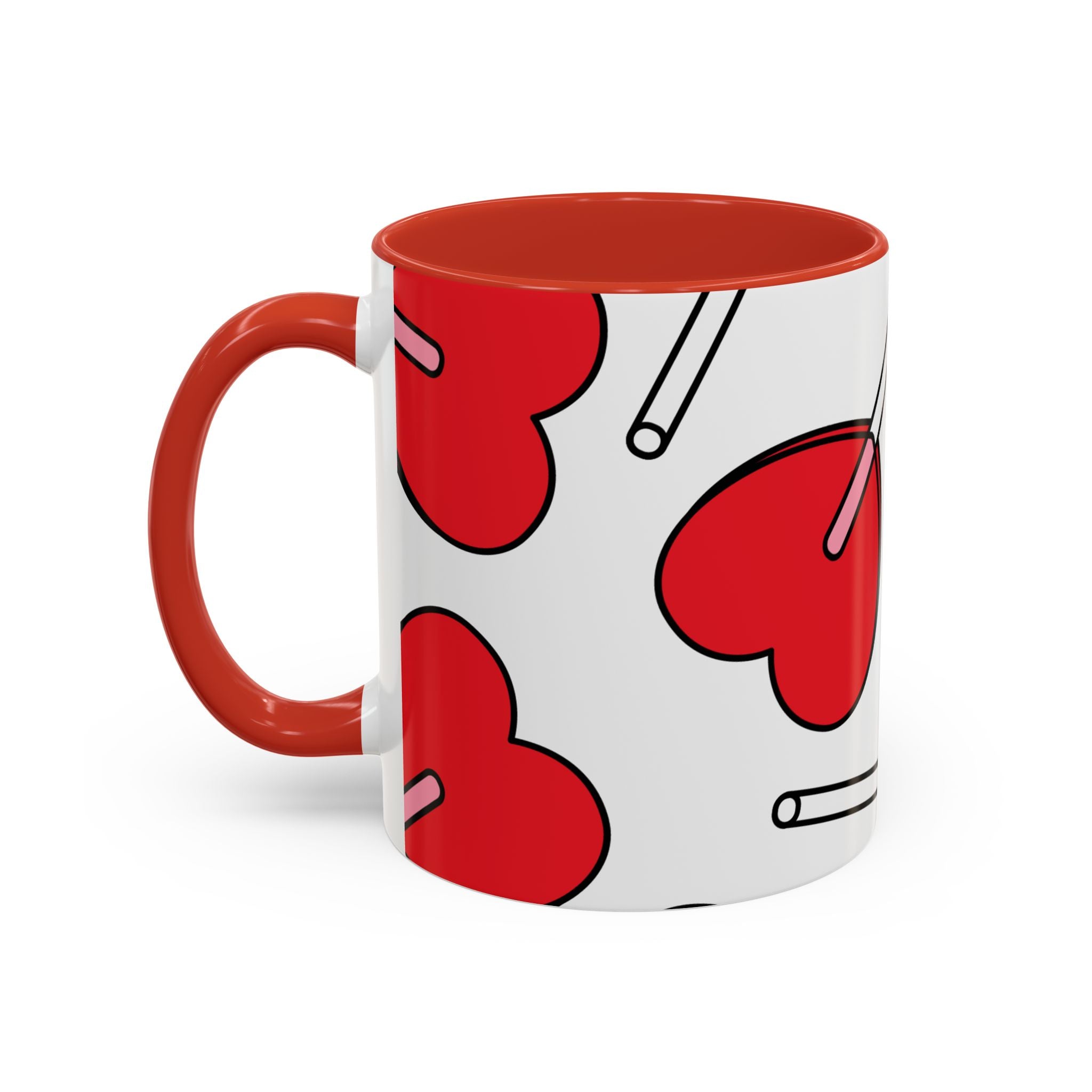 Heart Lollipop Coffee Mug — Cute Valentine’s Day Accent Mug (11/15oz)
