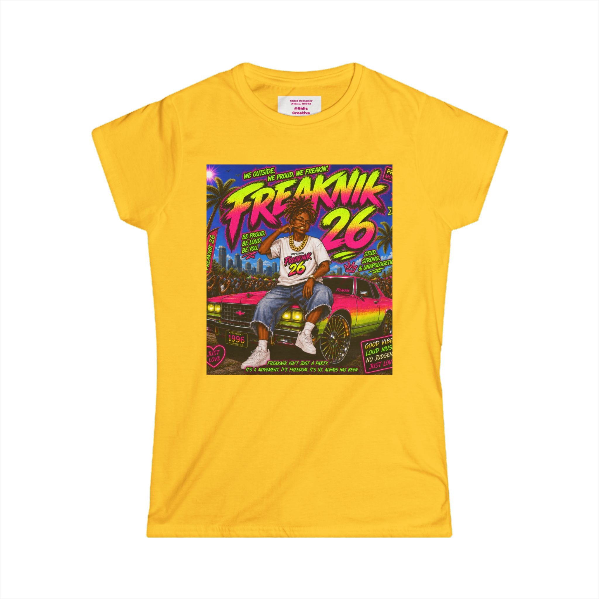 Retro Miami Rap Tee – "Freaknik 26 / Maree Da Stax 904" Graphic Women's T-Shirt