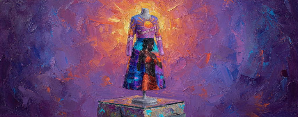 The "COSMIC SUNBURST" Graphic Midi Dress